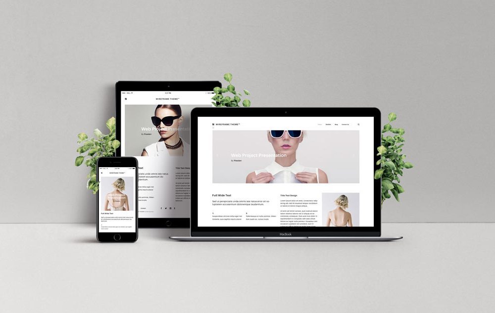 A website on a phone, tablet and laptop